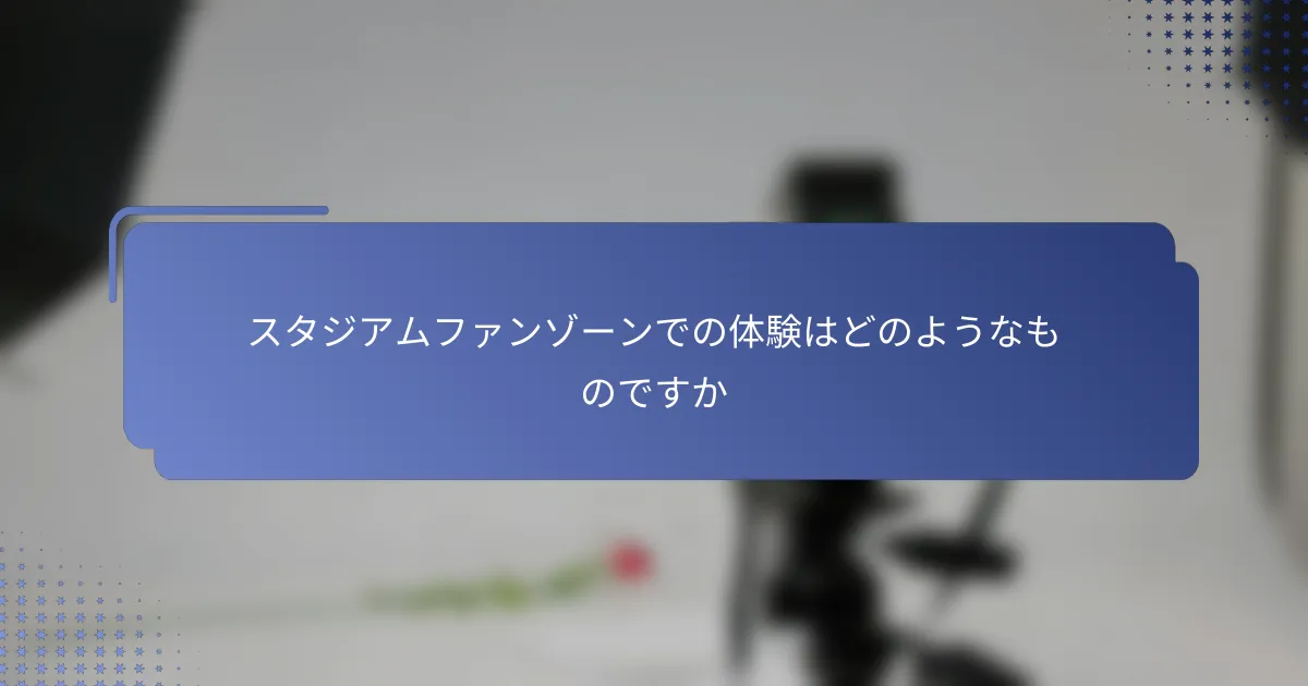 スタジアムファンゾーンでの体験はどのようなものですか