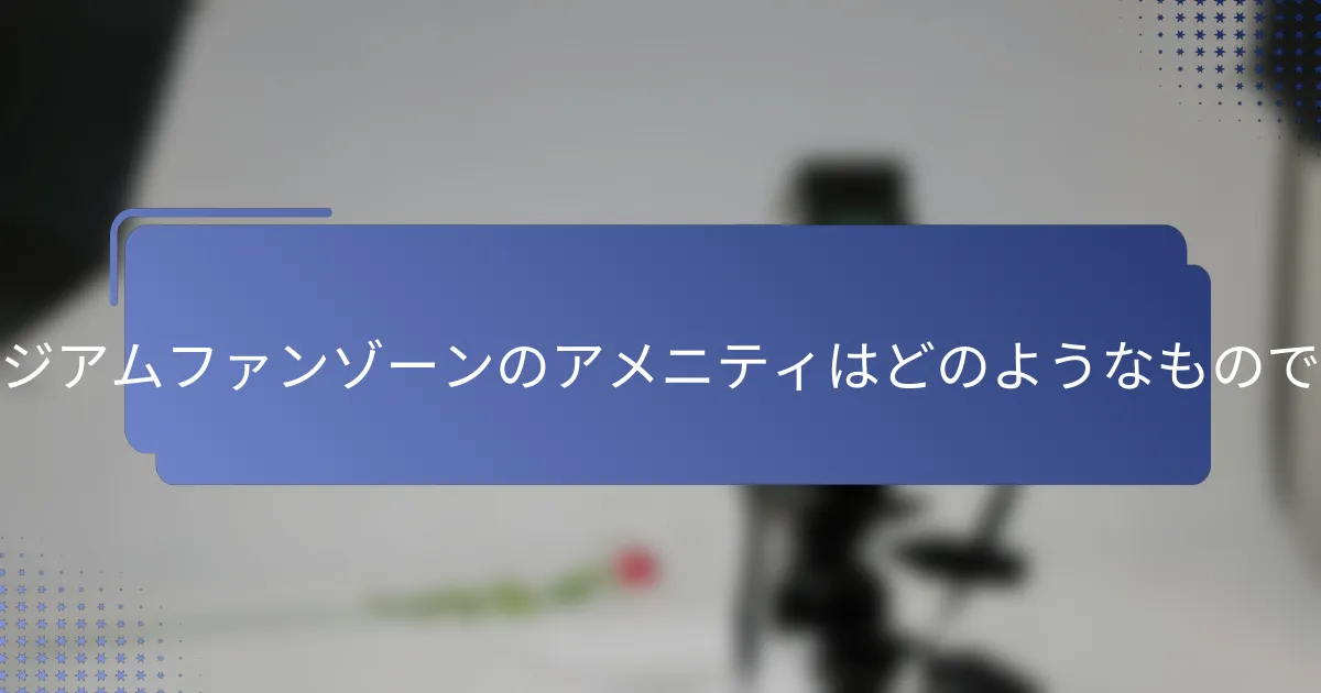 スタジアムファンゾーンのアメニティはどのようなものですか